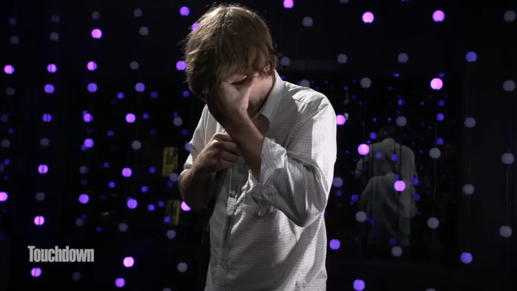 John Maus performing during his KEXP in-studio session