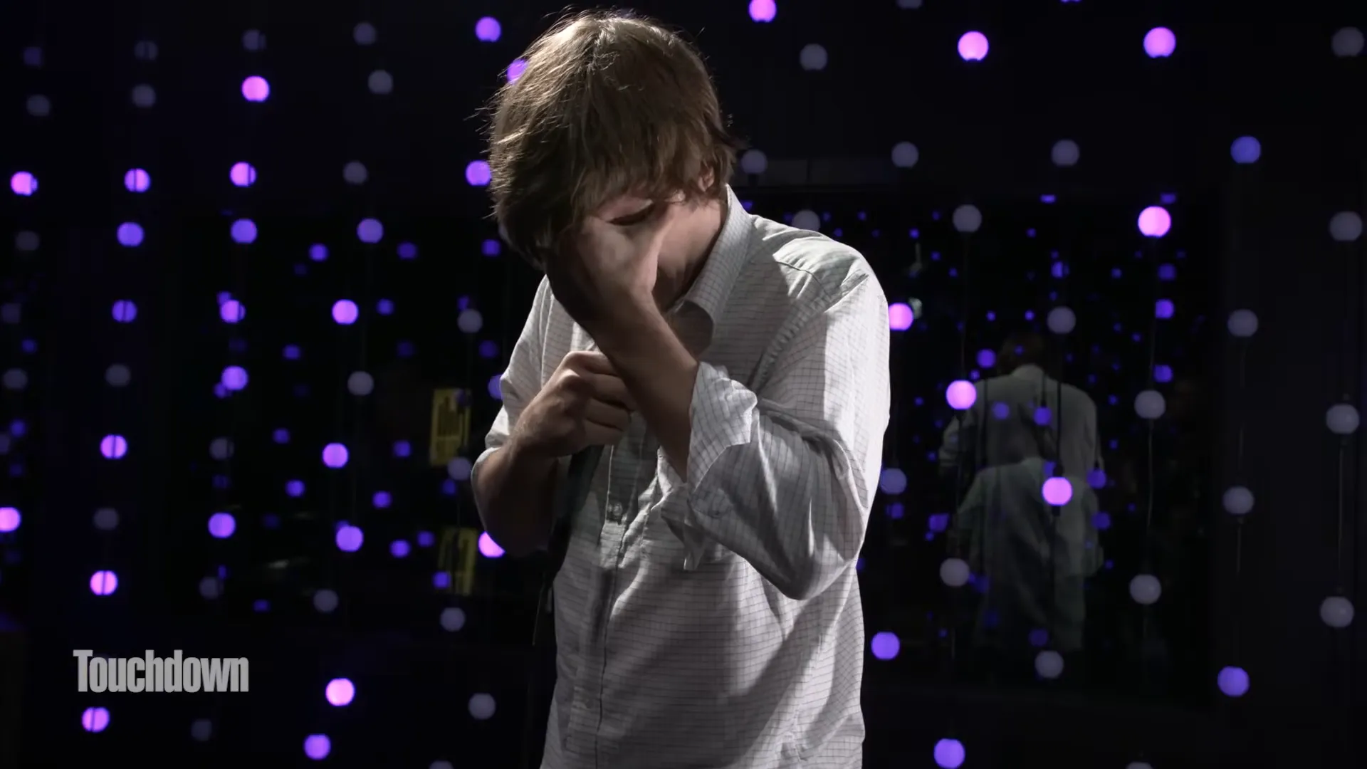 John Maus performing during his KEXP in-studio session