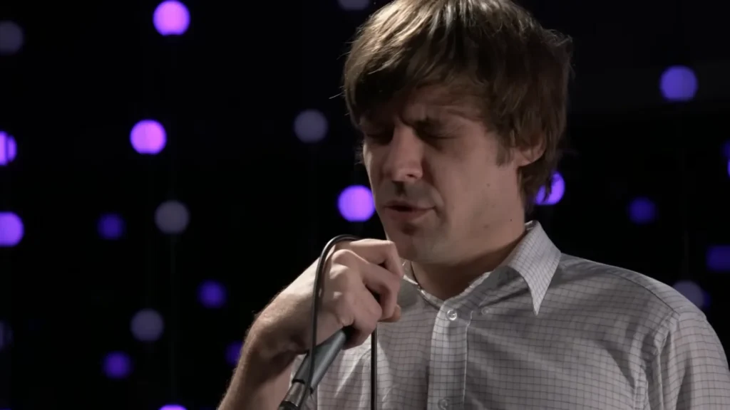 John Maus performing live during the KEXP in-studio session