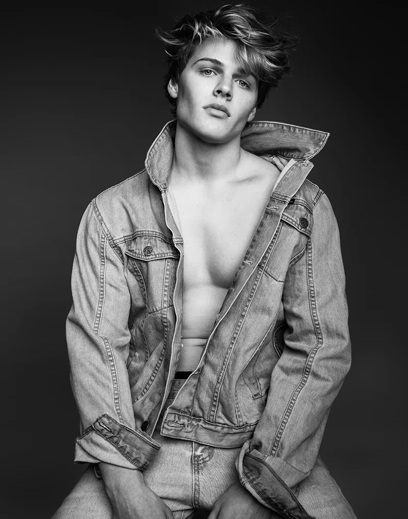 Sam Dezz in a fashion portrait photographed by Brian Jamie