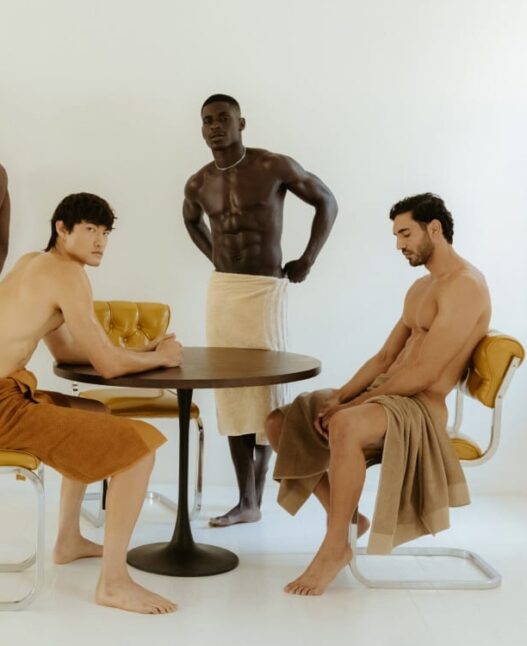 Jono Forlee Didi Mobolaji Uriah Harris and Sergei Adonis photographed by Michael Oliver Love for Boys Will Be Boys