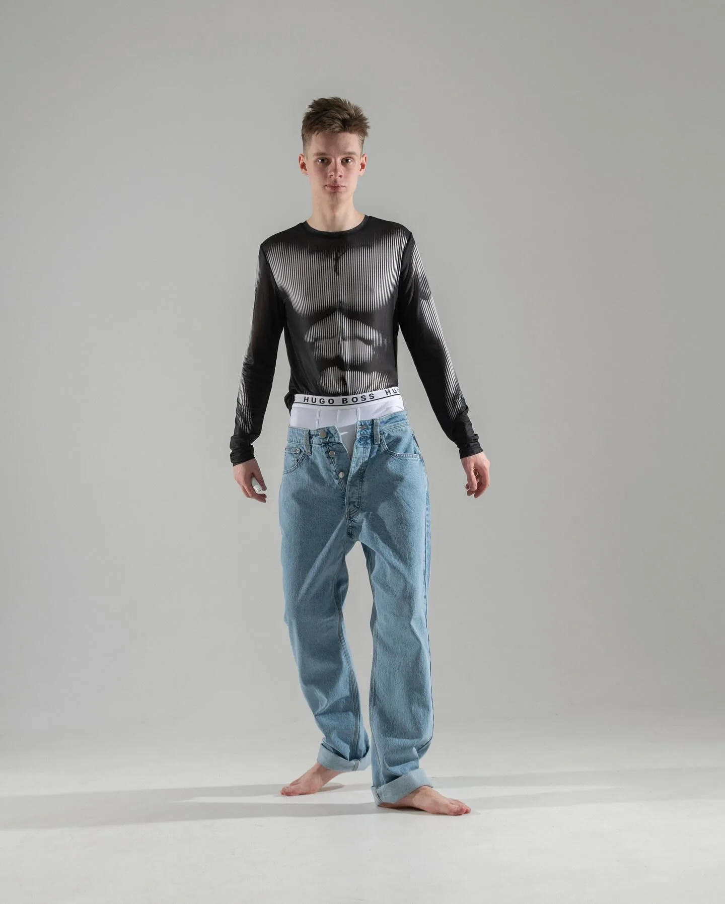Gleb Smirnov photographed in a modern model lookbook by Alex Archangelskii
