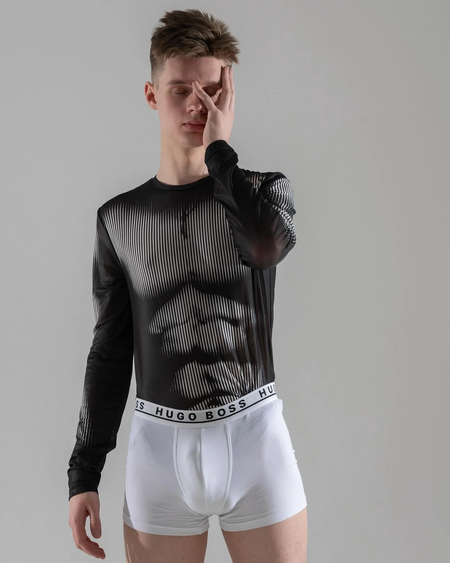 Gleb Smirnov in a stripped-back model lookbook portrait