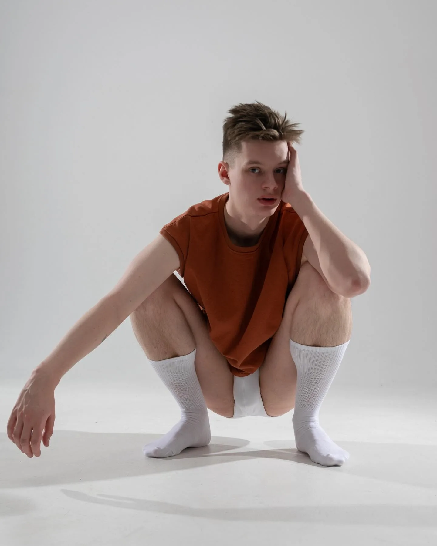 Gleb Smirnov modeling in a clean editorial-style lookbook