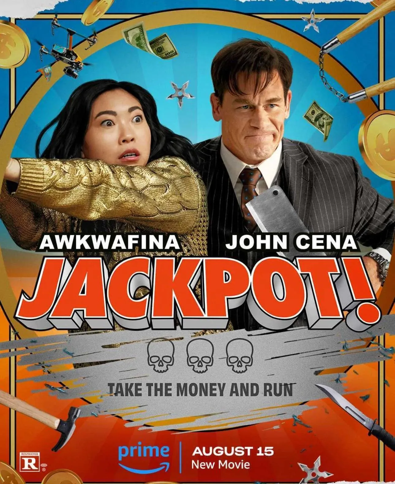What Film Premiere To Watch This Weekend We Enjoyed! Via Prime Video, “Jackpot” Starring John Cena & Awkwafina.