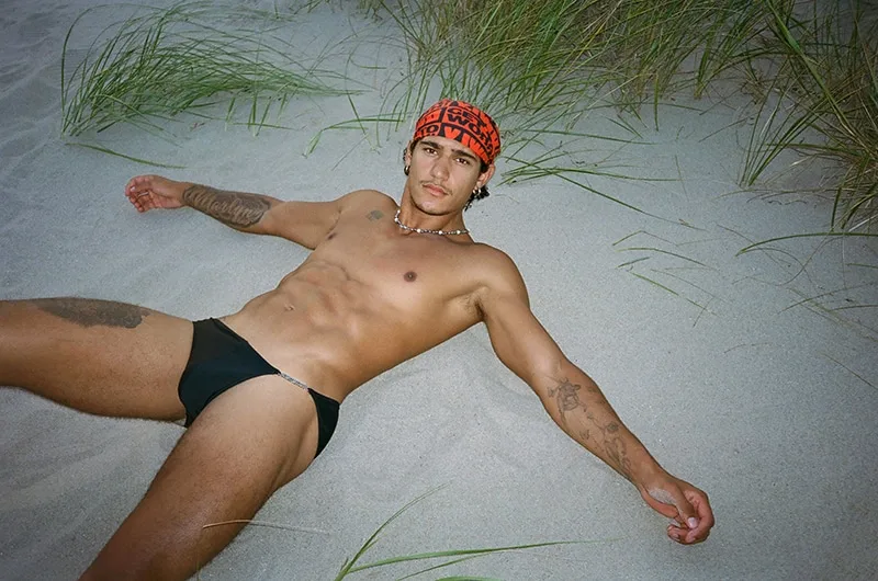 Gabriel Robles photographed by Torian Lewin with wet portrait styling