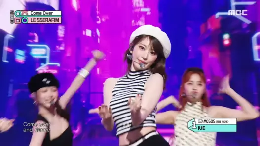 LE SSERAFIM performing Come Over on MBC Show! Music Core in March 2025