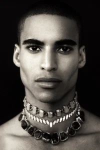 Model Malik Lindo Presents Strength & Vulnerability.