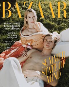 Actress Kelly Rutherford’s w/ model son Hermés Giersch for ‘Harper’s Bazaar Netherlands.
