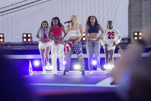Ava Max performs Wet, Hot American Dream during the 2025 Macy’s Fourth of July Fireworks special