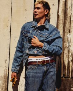 GUESS JEANS Return of Nostalgic Denim for Summer 2025 Starring Evan Mock.
