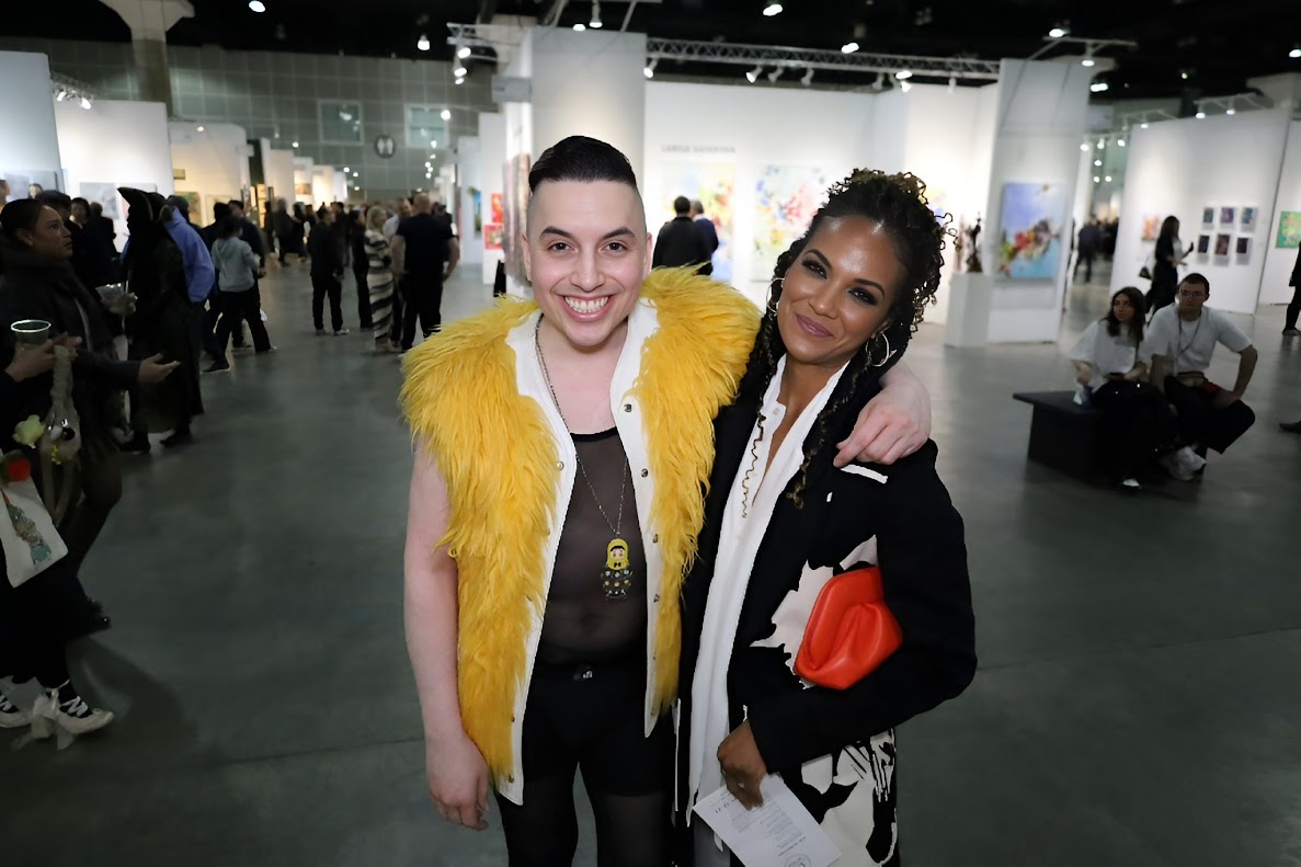 INYIM Media founder Anthony De La Cruz pictured with actress Mekia Cox at an entertainment event in Los Angeles.