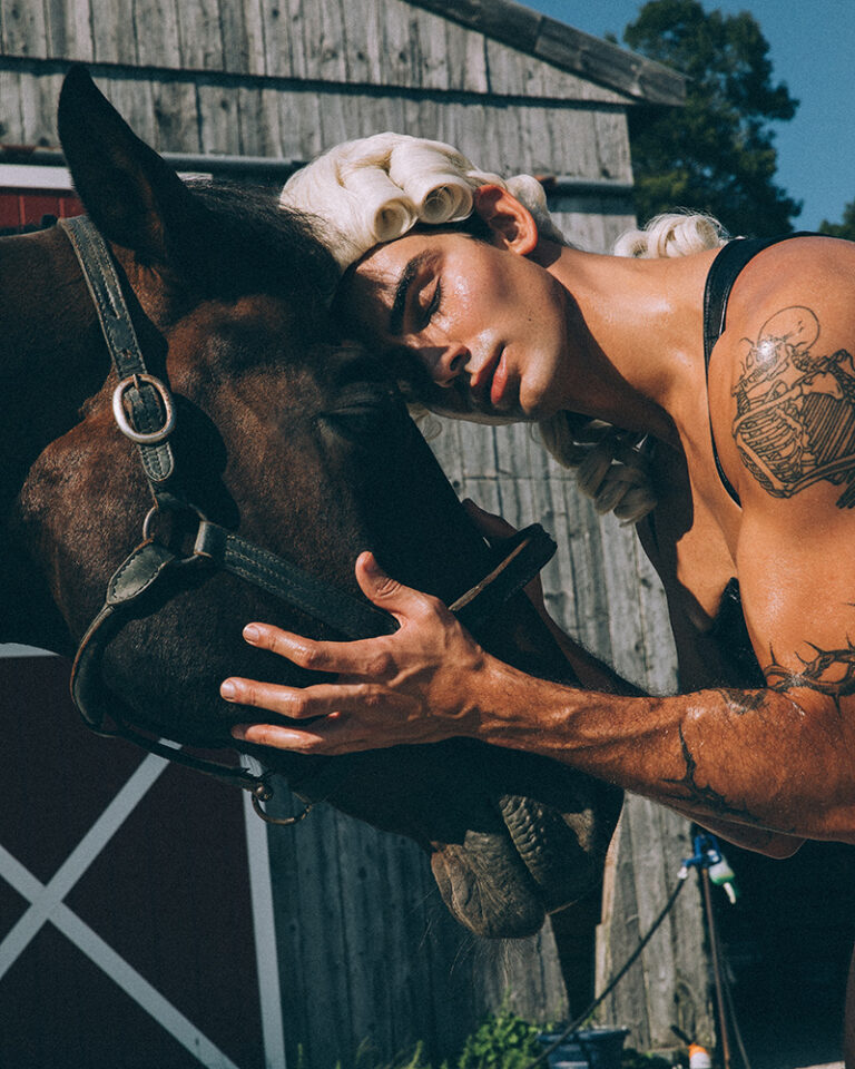 Wild Life W/ Model Kyle Ponte Strike A Nature Pose.