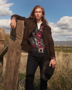 Twosome Morgan Sahadow & Mack Karpes For Ralph Lauren Fall Holiday 2025 Collection.