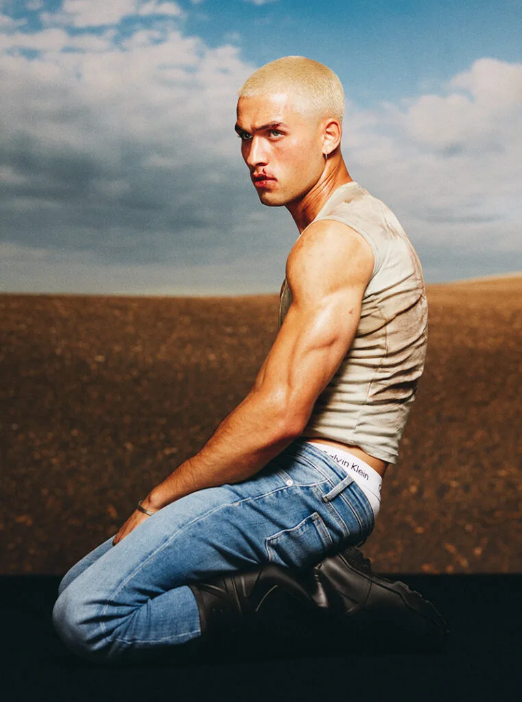 Lucas Sapoznick fashion portrait photographed by Max Jorquera