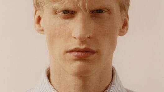 Model Marcin Smorawiński photographed by Greg Mikrut in a stripped-back studio portrait