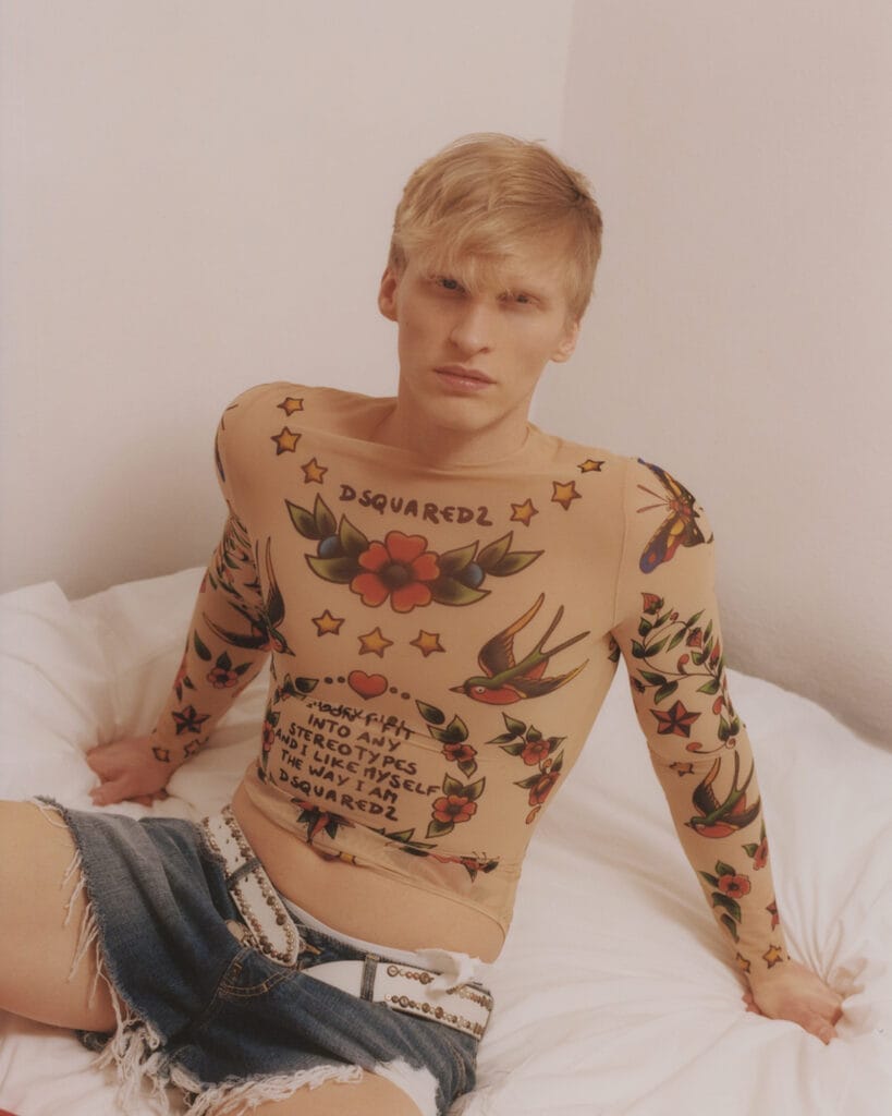 Model Marcin Smorawiński photographed by Greg Mikrut in a stripped-back studio portrait
