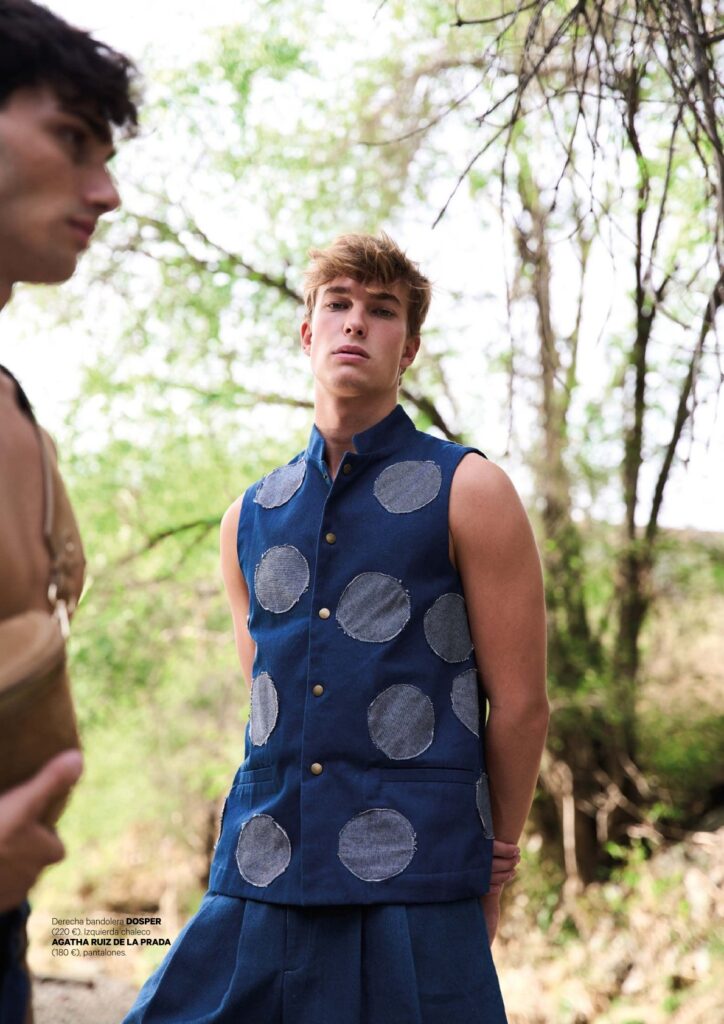 Nicolás Knuth and Joan Saiz in Dear. magazine editorial “Boys in the river”