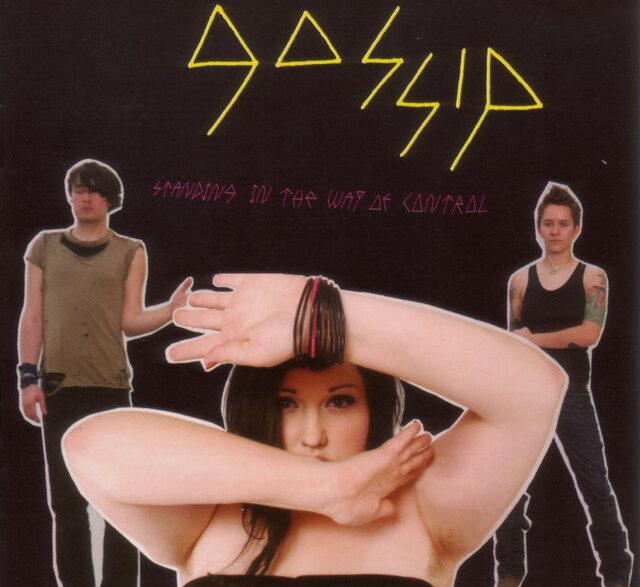 Gossip band members Beth Ditto, Brace Paine, and Hannah Blilie during Standing in the Way of Control era