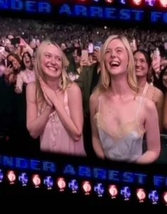 Sabrina Carpenter ‘Arrests’ Darling Duo Elle & Dakota Fanning At L.A. Concert: ‘One of You Is Cute, But Two Though?’.