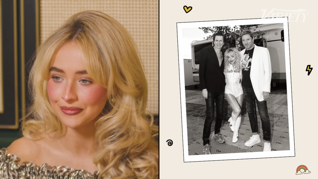 Sabrina Carpenter performing on her Short n’ Sweet Tour with Christina Aguilera cameo