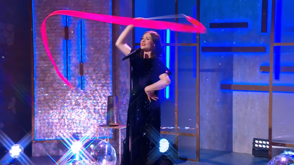 Sophie Ellis-Bextor performing new singles Stay On Me and Freedom of the Night live on QVC UK