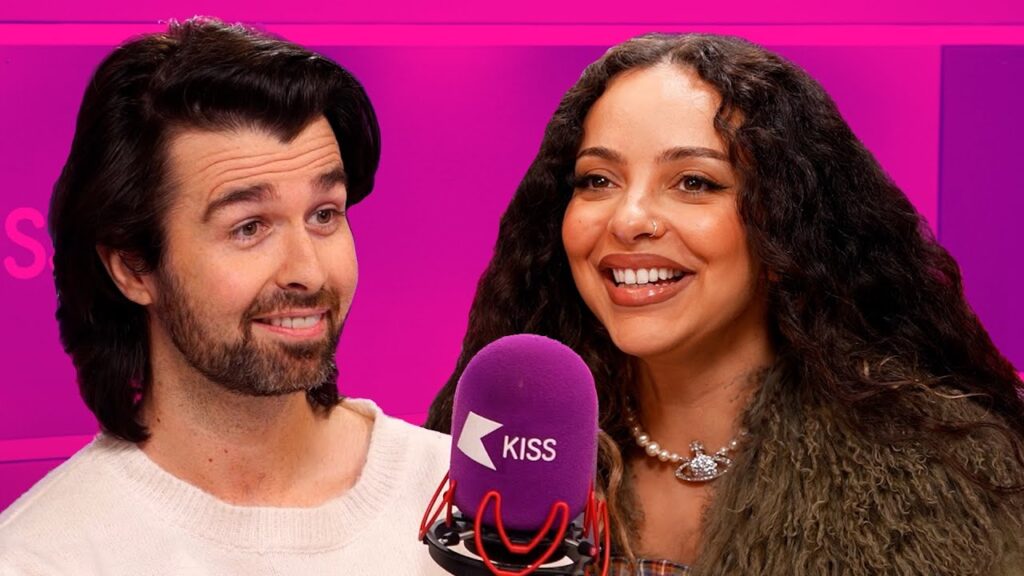 JADE in radio studio discussing her deluxe album That’s Showbiz Baby! The Encore