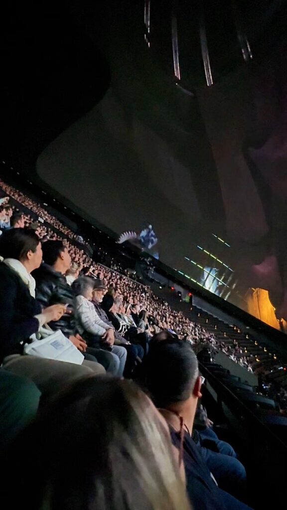 Flying monkey drone drops toward audience at Sphere’s Wizard of Oz show in Las Vegas