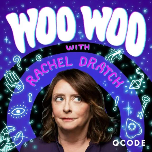 Rachel Dratch hosting her Woo Woo podcast with co‑host Irene Bremis
