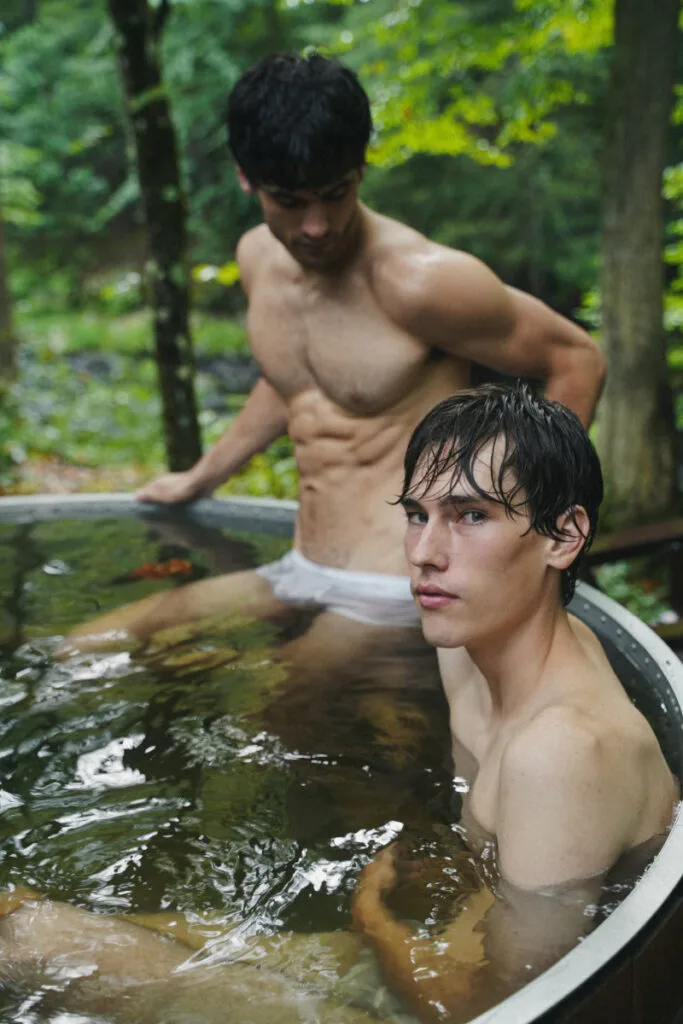 Aleksander Prus and Luke Kitlen in The Cottage editorial photographed by Marcus Derricotté, gallery frame 14.