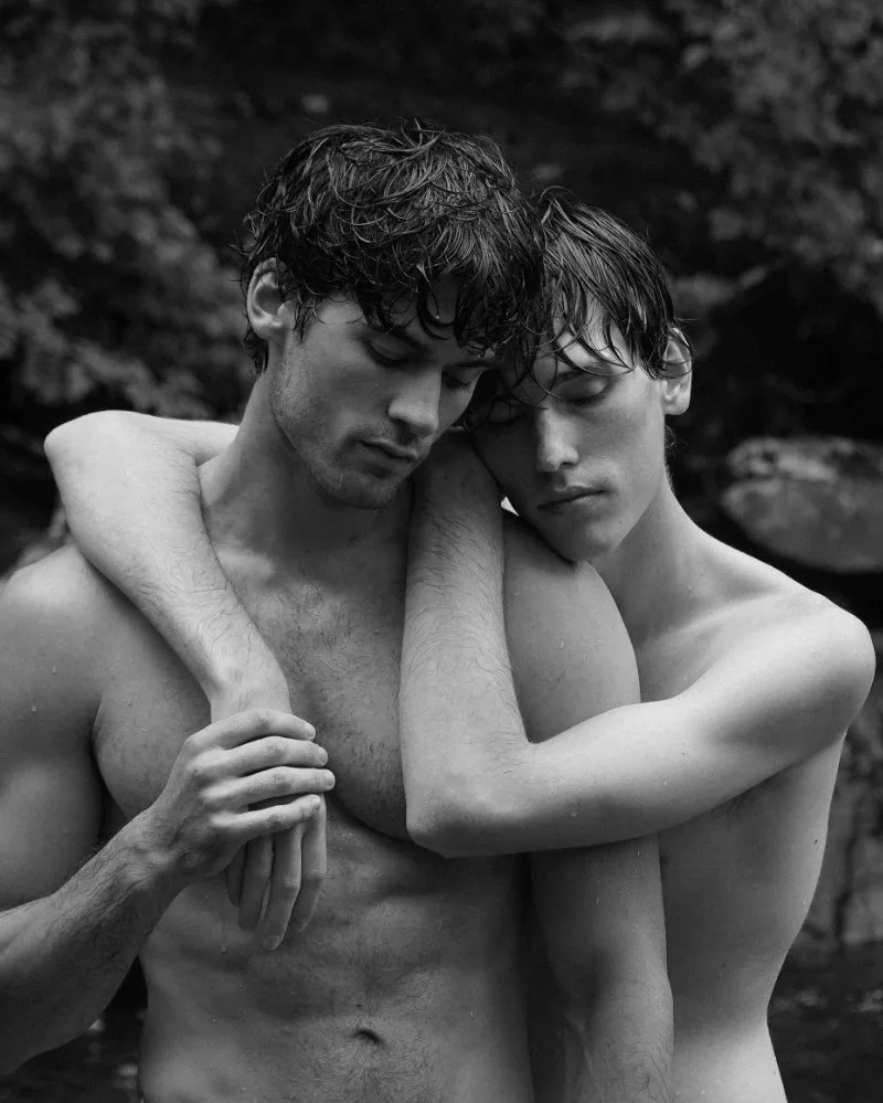 Aleksander Prus and Luke Kitlen in The Cottage editorial photographed by Marcus Derricotté, gallery frame 12.