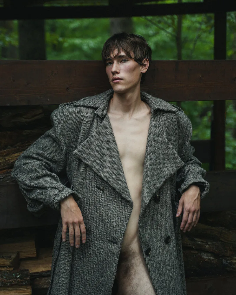 Aleksander Prus and Luke Kitlen in The Cottage fashion editorial photographed and styled by Marcus Derricotté.