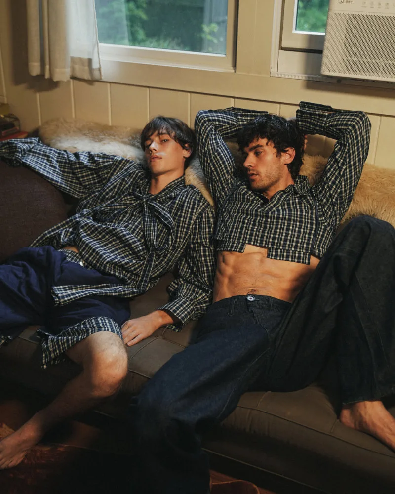 Aleksander Prus and Luke Kitlen in The Cottage editorial photographed by Marcus Derricotté, gallery frame 21.