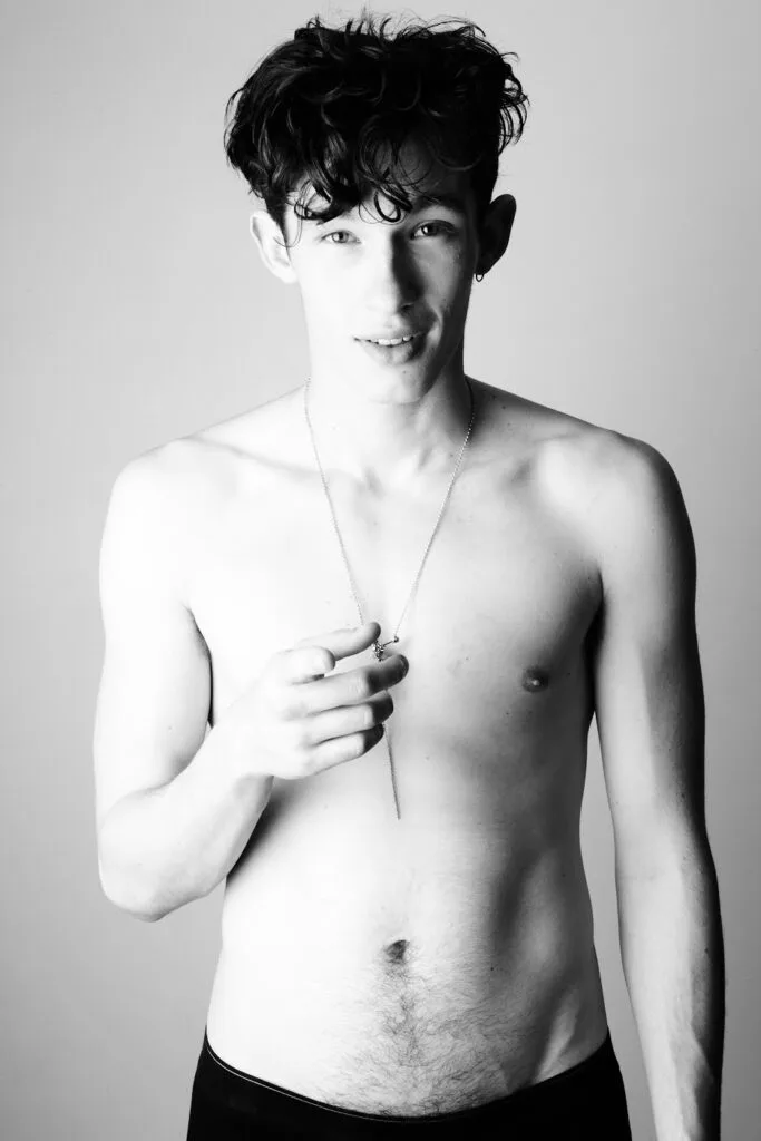 Callum Turner in a shirtless screen moment showing his leading-man presence