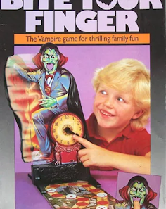 Vintage 1979 Dracula board game “I Vant To Bite Your Finger” with plastic vampire figure
