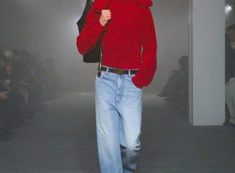 Model wearing Doublet FW26 AIR collection runway look