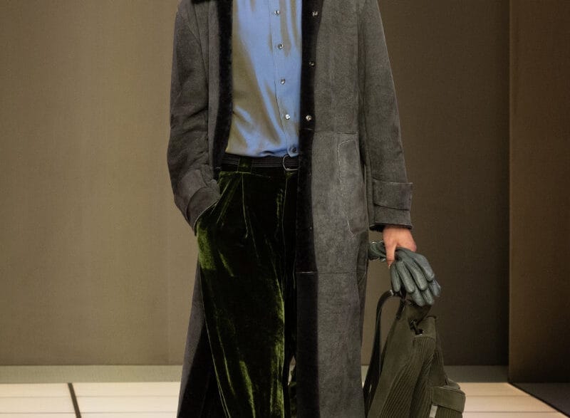 Giorgio Armani Fall/Winter 2026 runway look at Milan Fashion Week menswear
