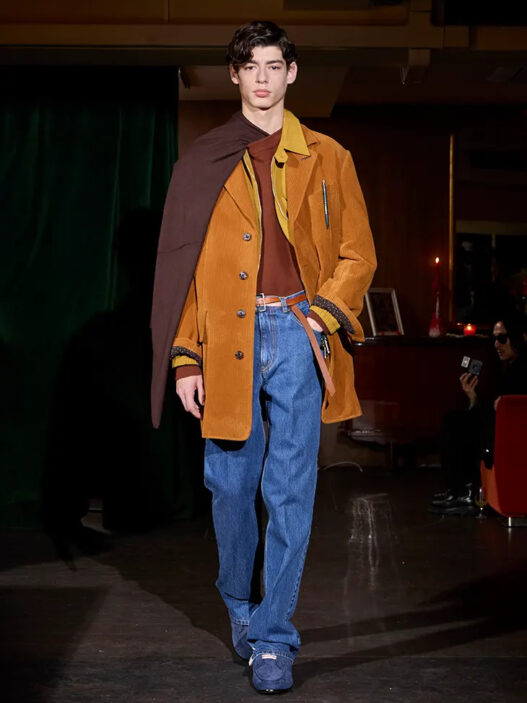 BED j.w. FORD FW26 “Roman” collection featuring sculptural tailoring and fluid silhouettes