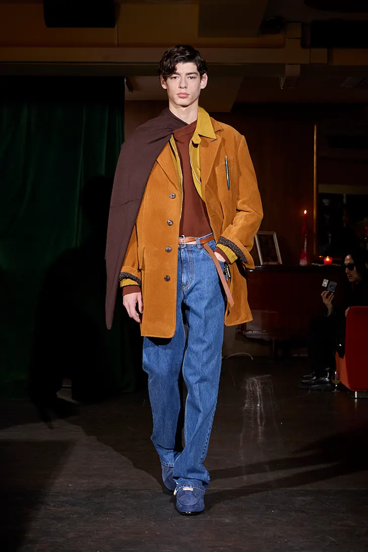 BED j.w. FORD FW26 “Roman” collection featuring sculptural tailoring and fluid silhouettes