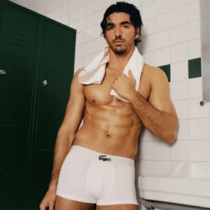 Taylor Zakhar Perez Strips Down Again for New Lacoste Underwear Campaign