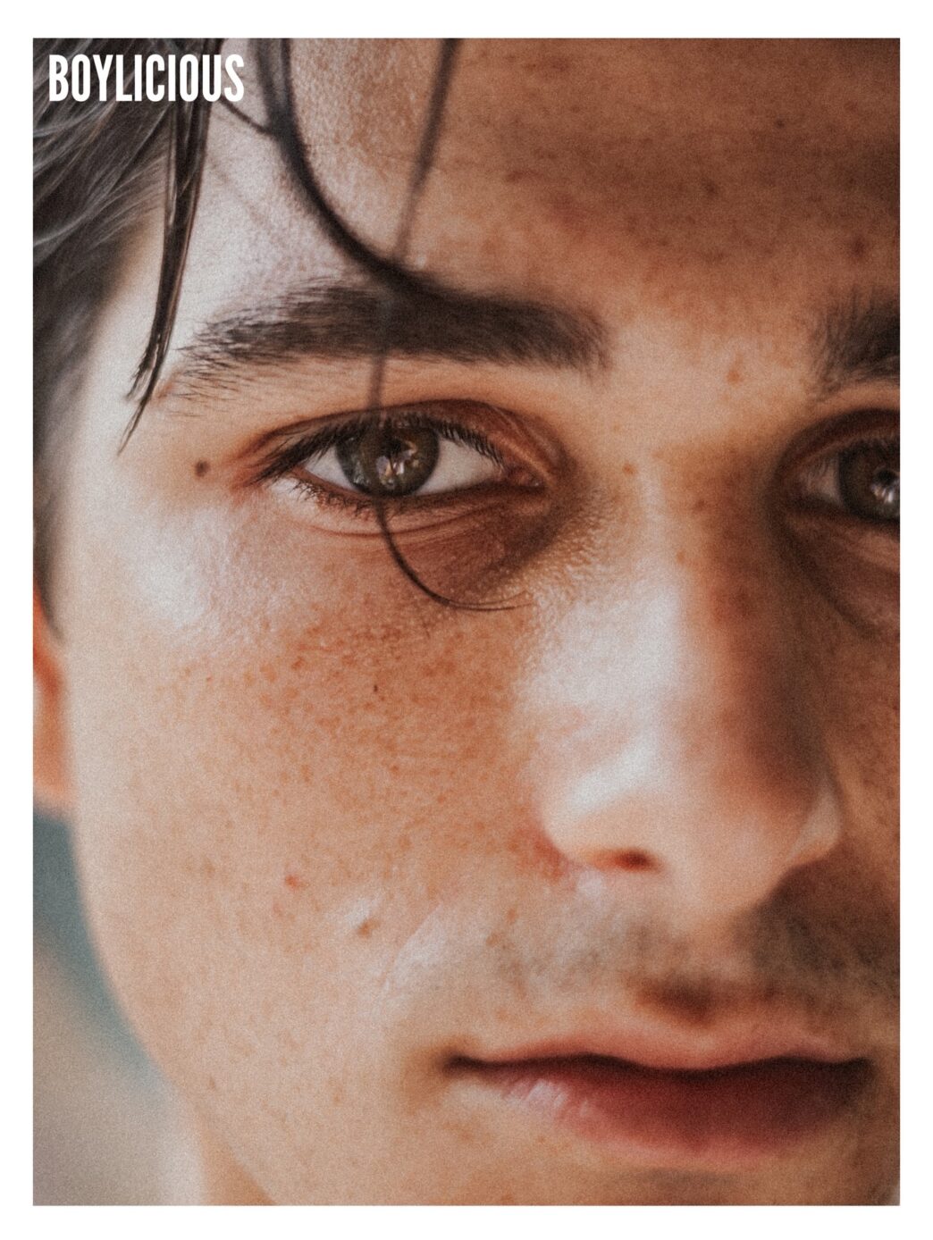Fresh faced model Lorenzo Martinucci posing in Boylicious Magazine editorial by 23FlashFilm
