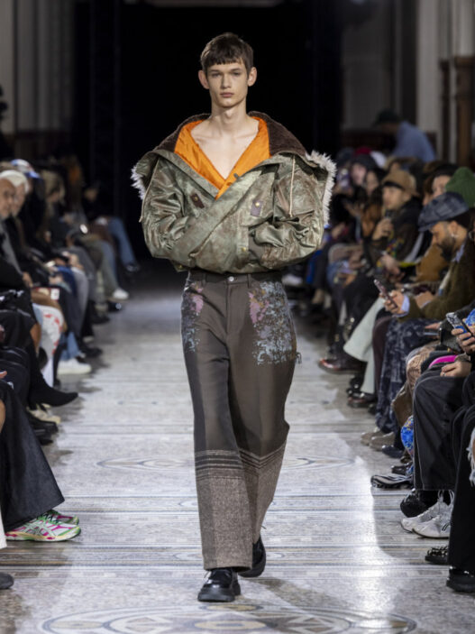 Meagratia FW26 “Mixed Emotions” runway look at Paris Fashion Week