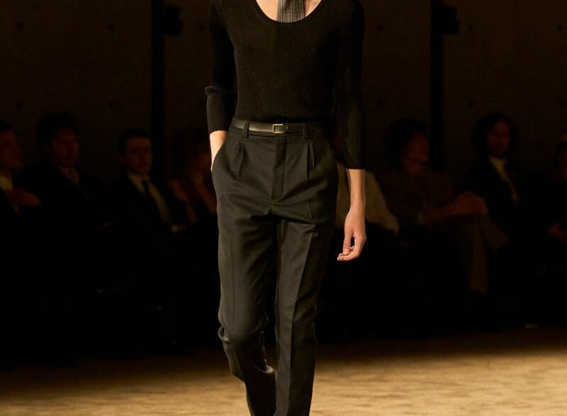 Saint Laurent FW26–27 runway presentation at the Bourse de Commerce