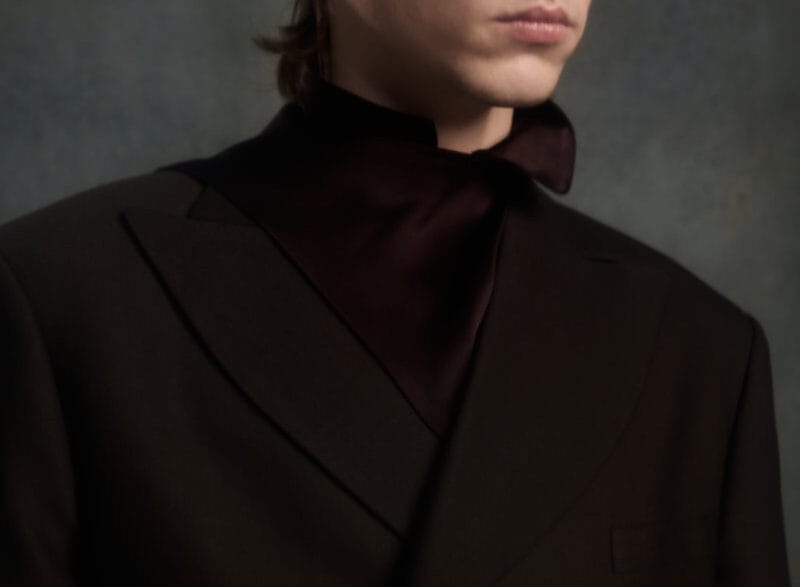 Model wearing Steven Passaro FW26 “Ethereal Shift” runway look