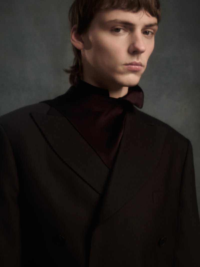 Model wearing Steven Passaro FW26 “Ethereal Shift” runway look