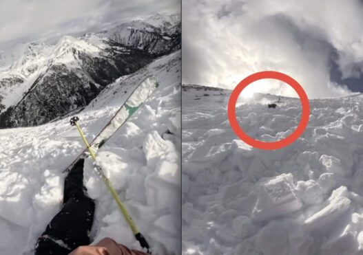 Terrifying skier avalanche sweeping a woman and her dog in Andorra