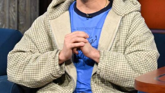 Bad Bunny taking the Colbert Questionert on The Late Show with Stephen Colbert