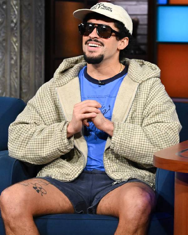 Bad Bunny taking the Colbert Questionert on The Late Show with Stephen Colbert