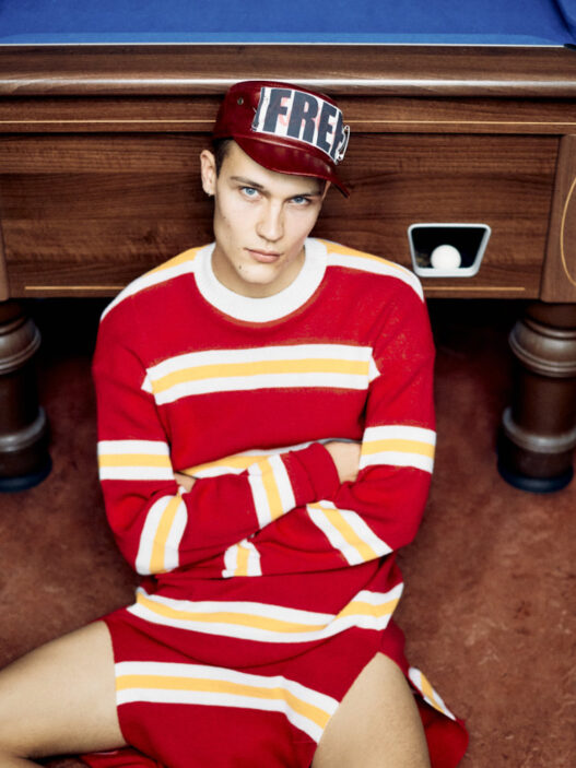 Fucking Young editorial starring twins Rory & Jude with Zack Carton, photo by Declan Kelly.