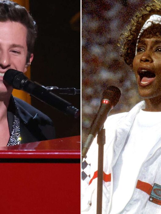 Charlie Puth performing national anthem at Super Bowl 2026